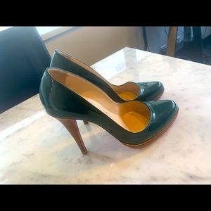 AVAILABLE- Louboutin Green patent leather p…